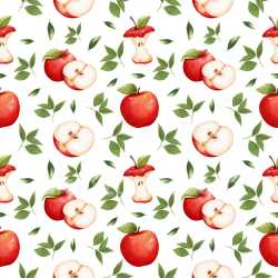 Pattern Bundle - Seamless 3D Pattern PBR Texture Featuring Realistic Apple Fruits and Leaf Motifs texture preview