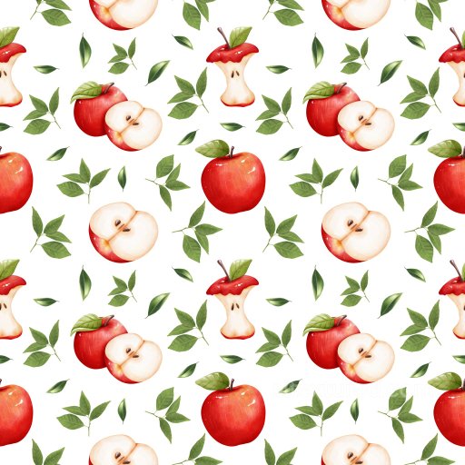 Pattern PBR Texture Featuring Realistic Apple Fruits and Leaf Motifs seamless Pattern Bundle PBR texture