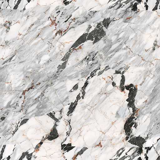 Fiorito Natural Marble PBR Texture with Black and Copper Veins seamless Marble PBR texture