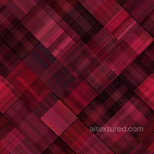 Seamless 3D PBR Texture of Rich Dark Red Plaid Fabric with Varied Line Patterns texture preview