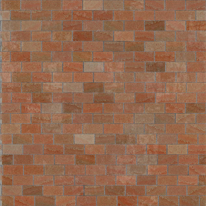 Glossy Red Brick with Pits seamless PBR texture preview