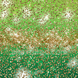 seamless Seamless 3D PBR Texture of Green Gradient with Golden Glitter Leopard Spots texture 8k free download PBR