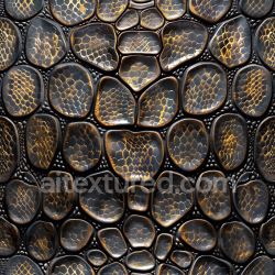 seamless Seamless 3D Black Leather PBR Texture with Glossy Reptile Scale Pattern texture 8k free download PBR