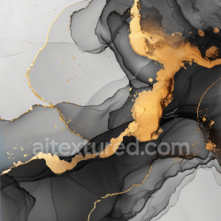 seamless Seamless 3D Alcohol Ink PBR Texture Featuring Gold Veins and Smoky Gray Swirls texture 8k free download PBR