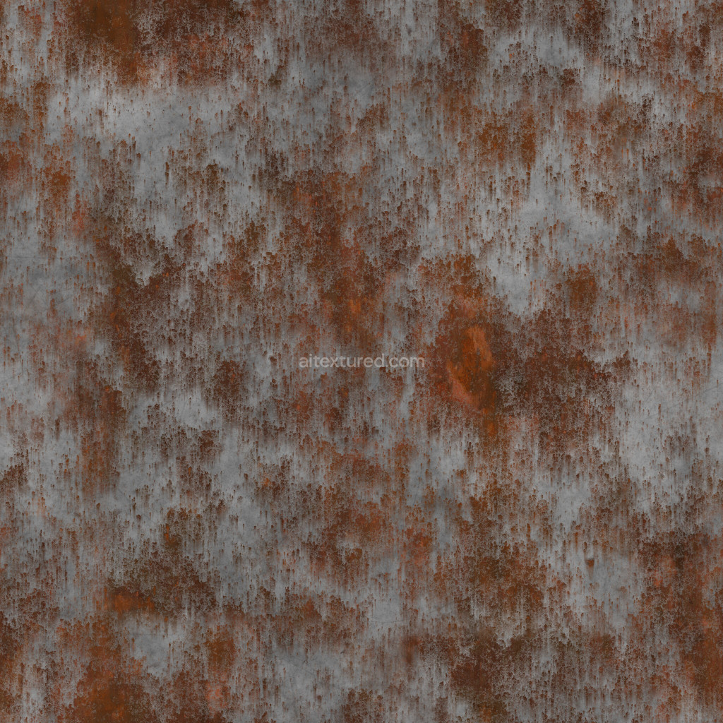 Seamless rusty metal texture with detailed surface