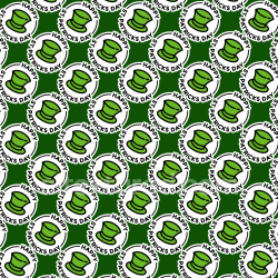 seamless Seamless 3D PBR Texture with Repeating St. Patrick's Green Hats Pattern texture 8k free download PBR