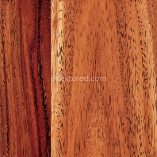 Seamless 3D PBR Texture of Exotic Wood Planks with Distinctive Rich Grain