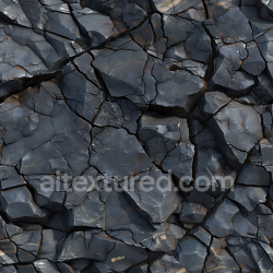 seamless Seamless 3D Dark Basalt Rock Ground PBR Texture with Cracked Stone Plates texture 8k free download PBR