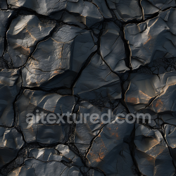 seamless Seamless 3D PBR Texture of Dark Cracked Rock with Rusty Accents texture 8k free download PBR