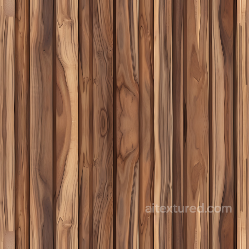 Natural Walnut Wood Planks Seamless Texture with Varied Grain and Knots seamless Wood PBR texture