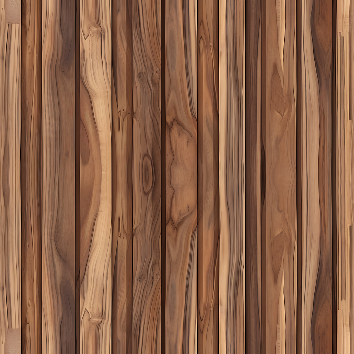 Natural Walnut Wood Planks with Varied Grain and Knots seamless PBR texture preview