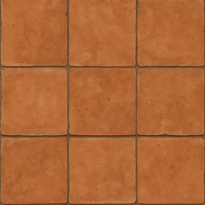 Natural Terracotta Tile seamless PBR texture preview