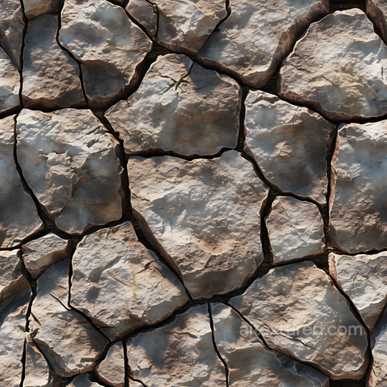 Rough Rocky Ground Stone PBR Texture with Natural Cracks Stone texture preview