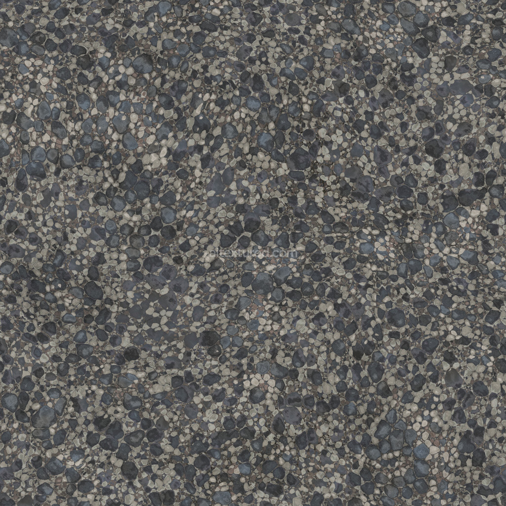Seamless gravel PBR texture with pebbled surface