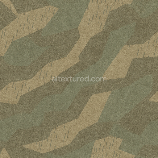 Preview — Seamless 3D Texture PBR 8K Dry Grass Splinter Pattern Camouflage Fabric