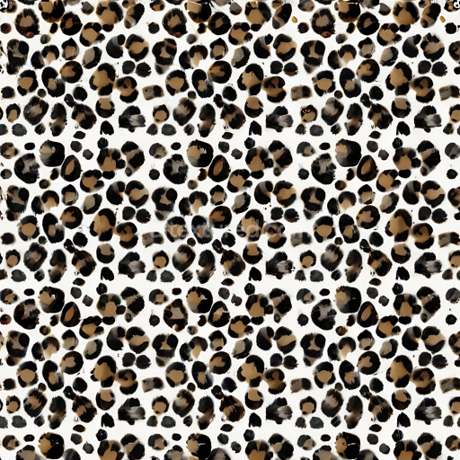 Seamless 3D PBR Leopard Print Fabric Texture with Soft Fur Pattern