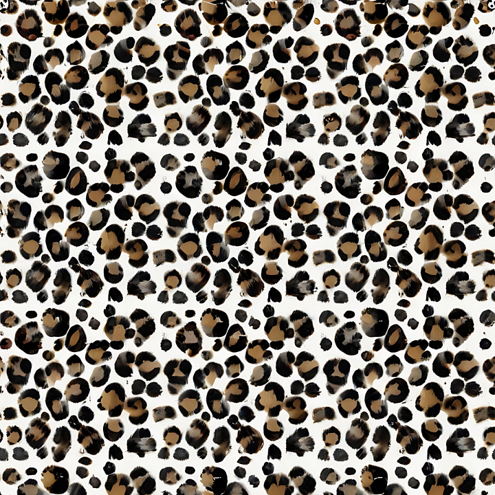 Leopard Print Fabric in Natural Brown and Black Pattern seamless PBR texture preview