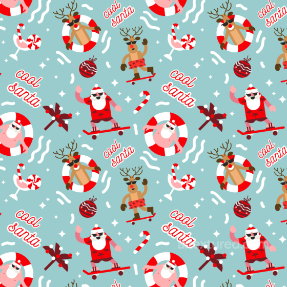 All Christmas Digital paper Texture of Fun Cool Santa and Reindeer Holiday Pattern All Christmas Digital paper texture preview