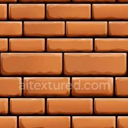 seamless Seamless 3D Stylized Cracked Brick Wall PBR Texture in Warm Brown texture 8k free download PBR