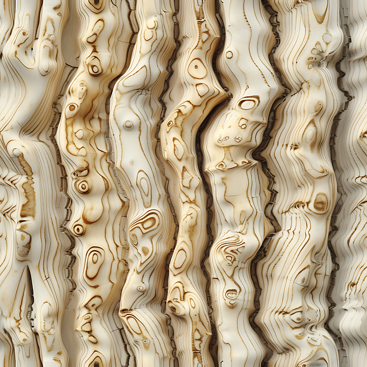 Light, Knotted Wood Planks with Distinct Grain seamless PBR texture preview