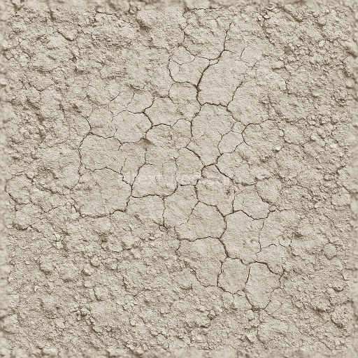 Seamless 3d texture pbr 8k of chalky soil with calcium deposits and dry mud cracks