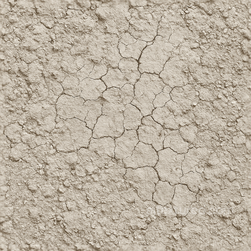 Of Chalky Soil With Calcium Deposits And Dry Mud Cracks seamless Ground surface PBR texture