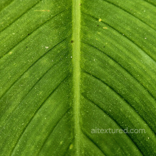 Close-Up Green Leaf Texture with Natural Veins and Natural Details seamless Fabric PBR texture