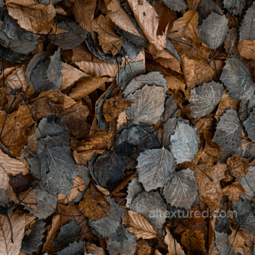 High-Detail PBR Texture of Dry Fallen Autumn Leaves on Ground seamless Ground surface PBR texture