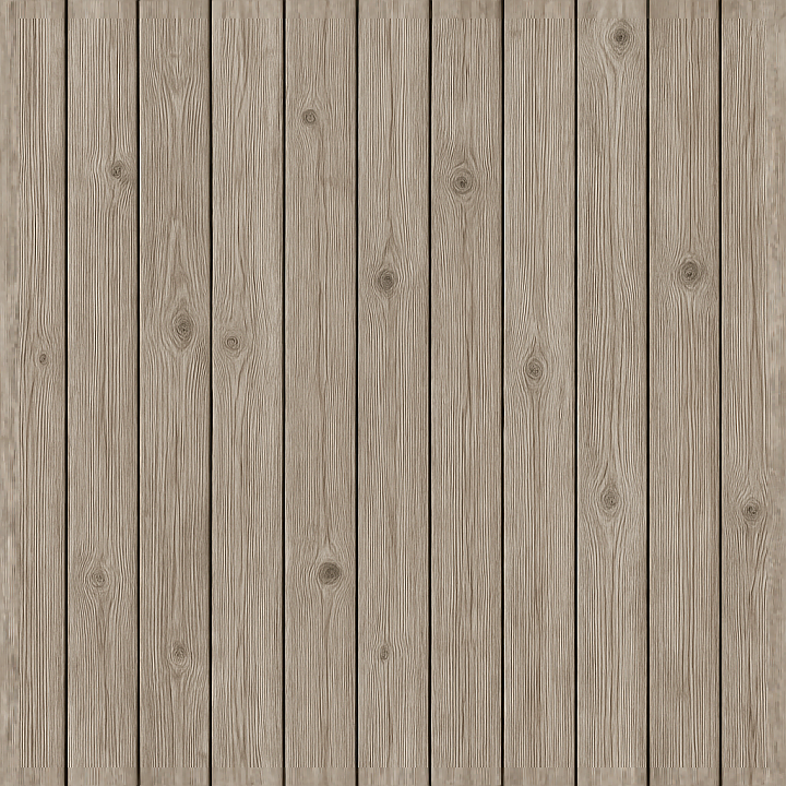 Vertical Slats Wooden Fence With Sun Bleached Wood And Fence Knots seamless PBR texture preview