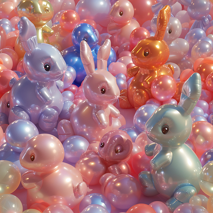 Inflated Featuring Pastel-Shaded Soft Vinyl Panels seamless PBR texture preview
