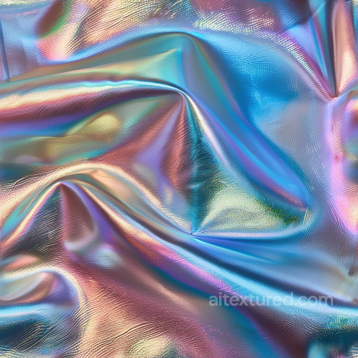 Iridescent Metallic Leather PBR Texture with Fine Pebbled Grain and Glossy Finish seamless Leather PBR texture
