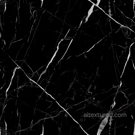 Black Marble PBR Texture Featuring Striking White Veins Marble texture preview