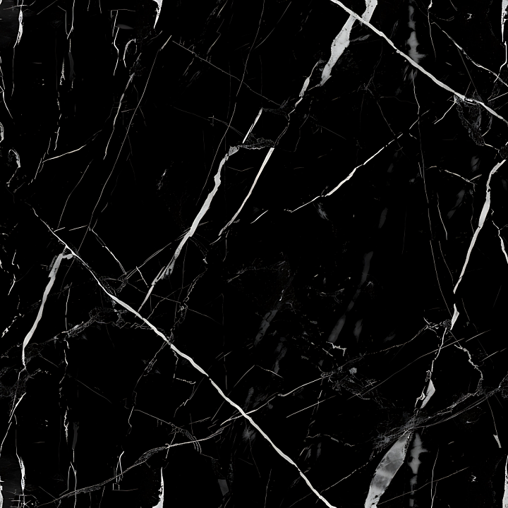 Black Marble Featuring Striking White Veins seamless PBR texture preview