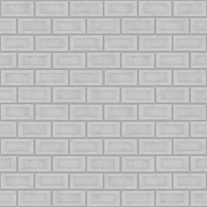 Concrete Block Tile with Hole Brick seamless PBR texture preview