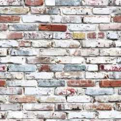 seamless Seamless 3D Cracked and Painted Brick Wall PBR Texture with Multicolor Weathered Finish texture 8k free download PBR