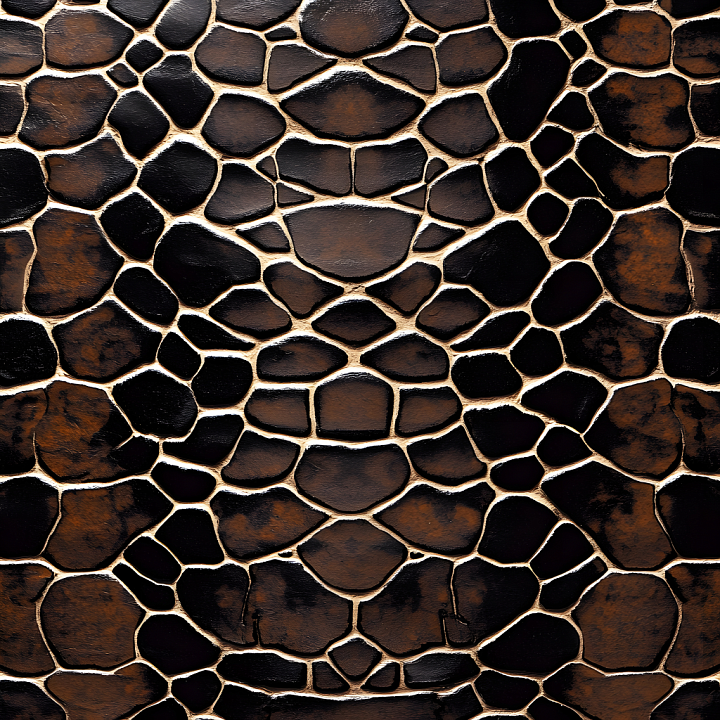 Reptile Skin Featuring High-Contrast Scaly Pattern And Subtle Surface S… seamless PBR texture preview