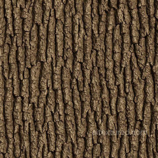 Patterned Oak Bark Seamless Texture seamless Bark PBR texture