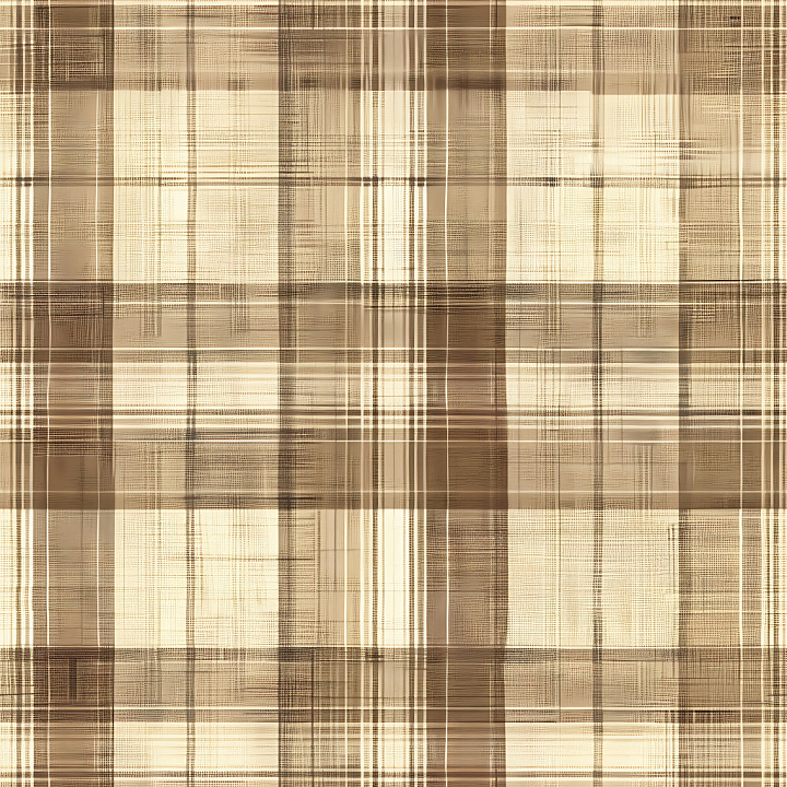 Beige and Brown Woven Plaid Fabric Pattern seamless PBR texture preview