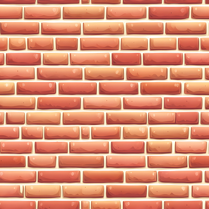 Cracked and Weathered Red Brick Wall seamless PBR texture preview