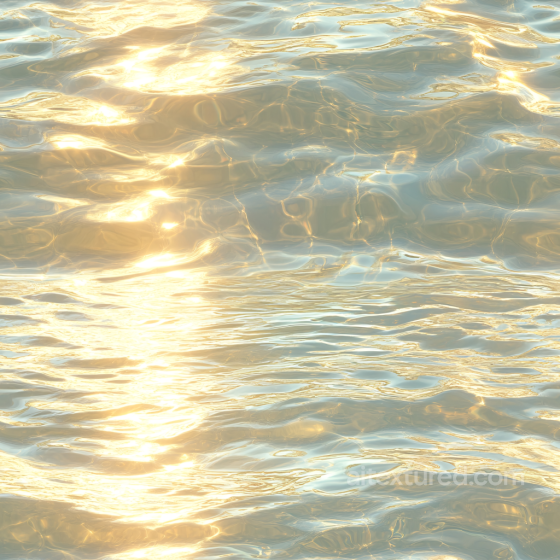 Water PBR Texture Featuring Golden Sunlit Rippling Surface Water texture preview