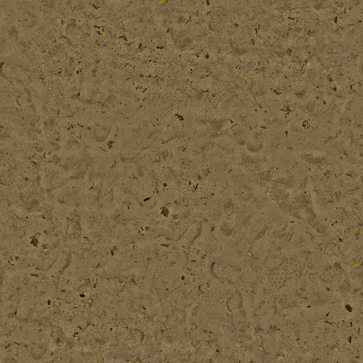 Playground Sand - Playground Dirty Wet Brown Sand Floor seamless PBR texture preview