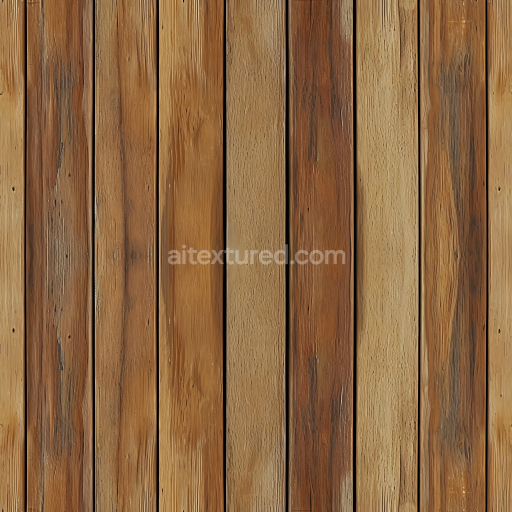 Preview — Seamless 3D PBR Texture of Rustic Natural Wood Floor Planks with Visible Grain and Knots