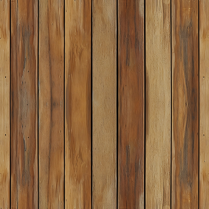 Rustic Natural Wood Floor Planks with Visible Grain and Knots seamless PBR texture preview