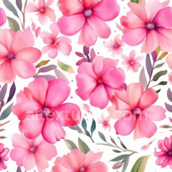 seamless Seamless Pink Flower 3D PBR Texture with Soft Watercolor Floral Pattern texture 8k free download PBR
