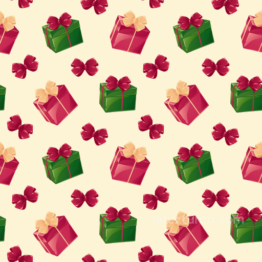 Featuring Festive Gift Boxes and Bows in Red and Green seamless All Christmas Digital paper PBR texture