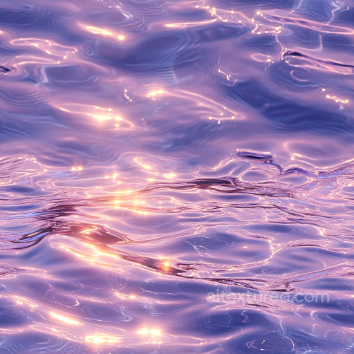 Stylized Pink Water Surface Texture with Soft Ripples and Light Reflections seamless Water PBR texture