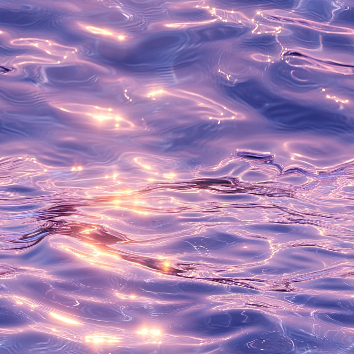 Stylized Pink Water Surface with Soft Ripples and Light Reflections seamless PBR texture preview