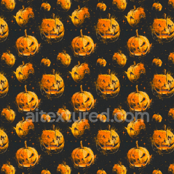 seamless Seamless 3D PBR Texture Featuring Vintage Halloween Jack-o'-Lantern Pumpkins texture 8k free download PBR