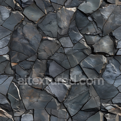 seamless Seamless 3D Slate Stone Wall PBR Texture with Dark Layered Rocks and Cracked Surfaces texture 8k free download PBR