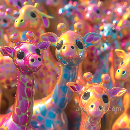 Inflated Glossy Vinyl Bubble Texture with Colorful Reflections seamless Inflated PBR texture